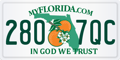 FL license plate 2807QC