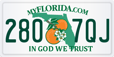 FL license plate 2807QJ