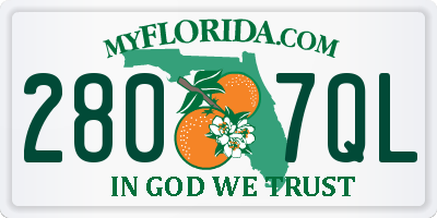 FL license plate 2807QL