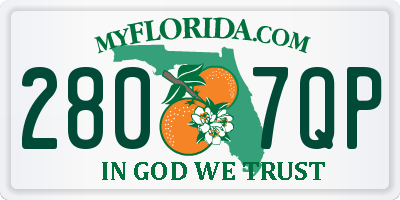 FL license plate 2807QP