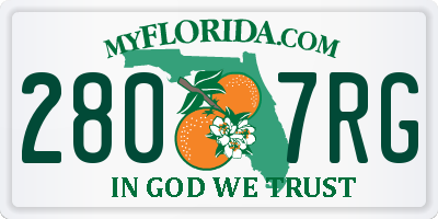 FL license plate 2807RG