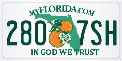 FL license plate 2807SH