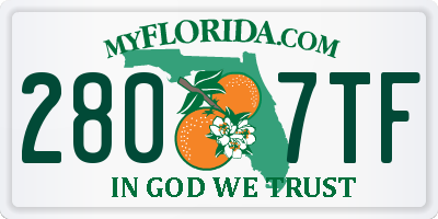 FL license plate 2807TF