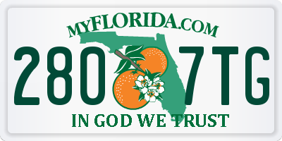 FL license plate 2807TG
