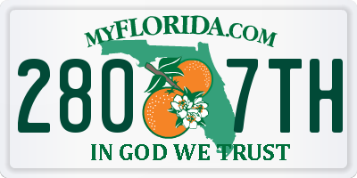FL license plate 2807TH