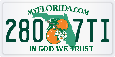 FL license plate 2807TI