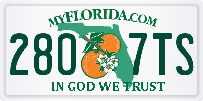 FL license plate 2807TS