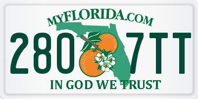 FL license plate 2807TT