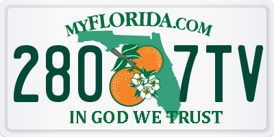 FL license plate 2807TV