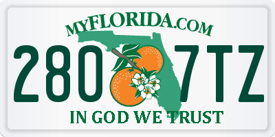 FL license plate 2807TZ