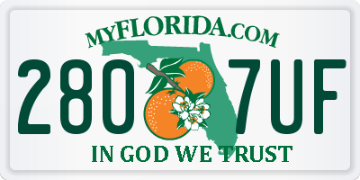 FL license plate 2807UF
