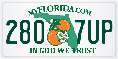FL license plate 2807UP