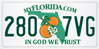 FL license plate 2807VG