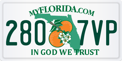 FL license plate 2807VP
