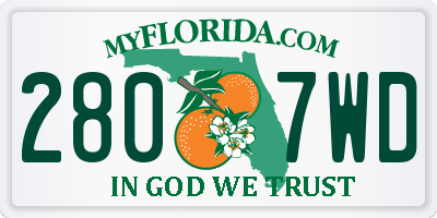 FL license plate 2807WD