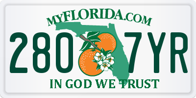 FL license plate 2807YR