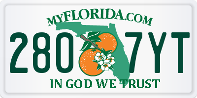 FL license plate 2807YT