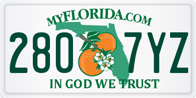 FL license plate 2807YZ