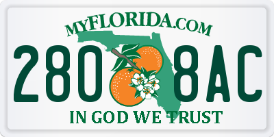FL license plate 2808AC