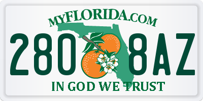 FL license plate 2808AZ