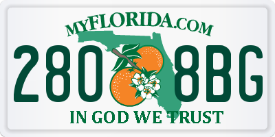FL license plate 2808BG