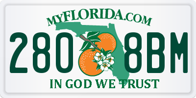 FL license plate 2808BM
