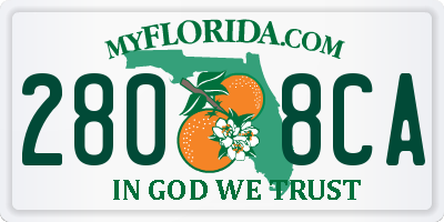 FL license plate 2808CA
