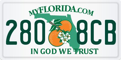 FL license plate 2808CB