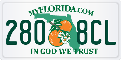 FL license plate 2808CL