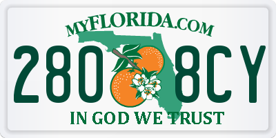 FL license plate 2808CY
