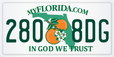 FL license plate 2808DG