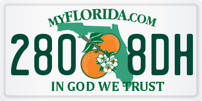 FL license plate 2808DH