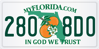 FL license plate 2808DO