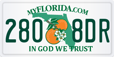 FL license plate 2808DR