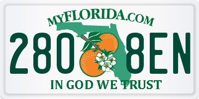 FL license plate 2808EN