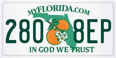 FL license plate 2808EP