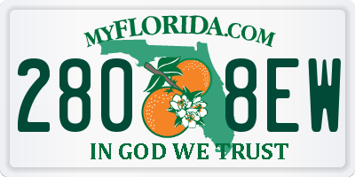 FL license plate 2808EW