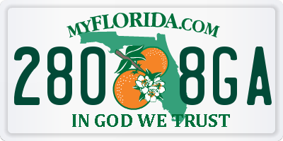 FL license plate 2808GA