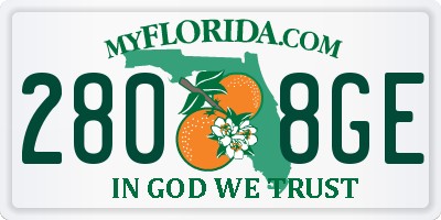FL license plate 2808GE
