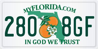 FL license plate 2808GF