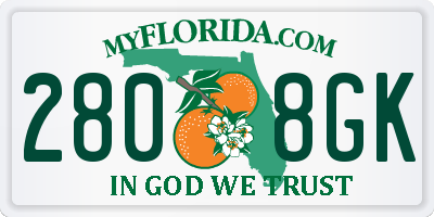 FL license plate 2808GK