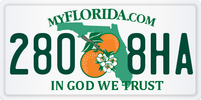 FL license plate 2808HA