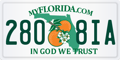 FL license plate 2808IA