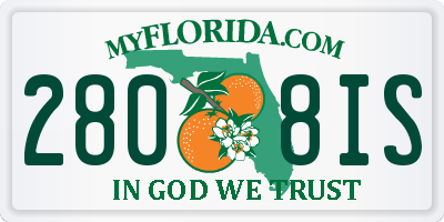 FL license plate 2808IS