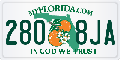 FL license plate 2808JA
