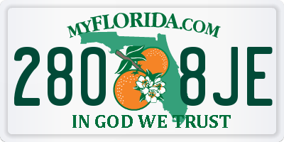 FL license plate 2808JE