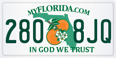 FL license plate 2808JQ