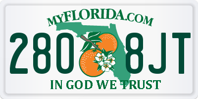 FL license plate 2808JT