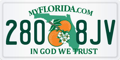 FL license plate 2808JV