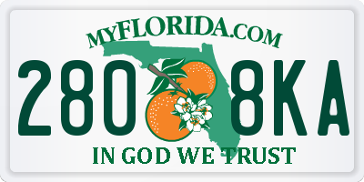 FL license plate 2808KA